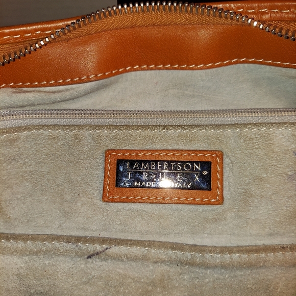 Lambertson Truex Women's Structured Leather/Suede Strap Hand Bag - Picture 8 of 12